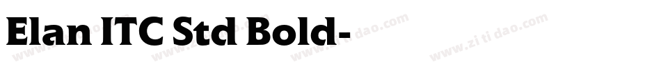 Elan ITC Std Bold字体转换